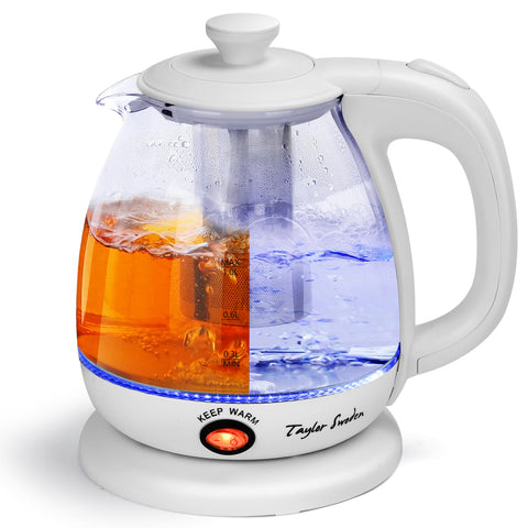 Taylor Swoden electric kettle with tea infuser for quick tea brewing in 1 liter