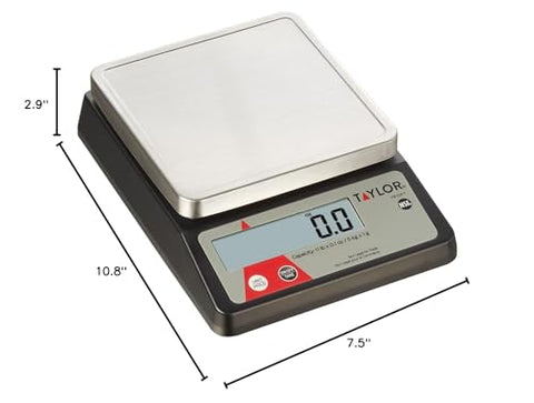 Taylor TE10FT NSF-listed commercial scale for professional kitchens.