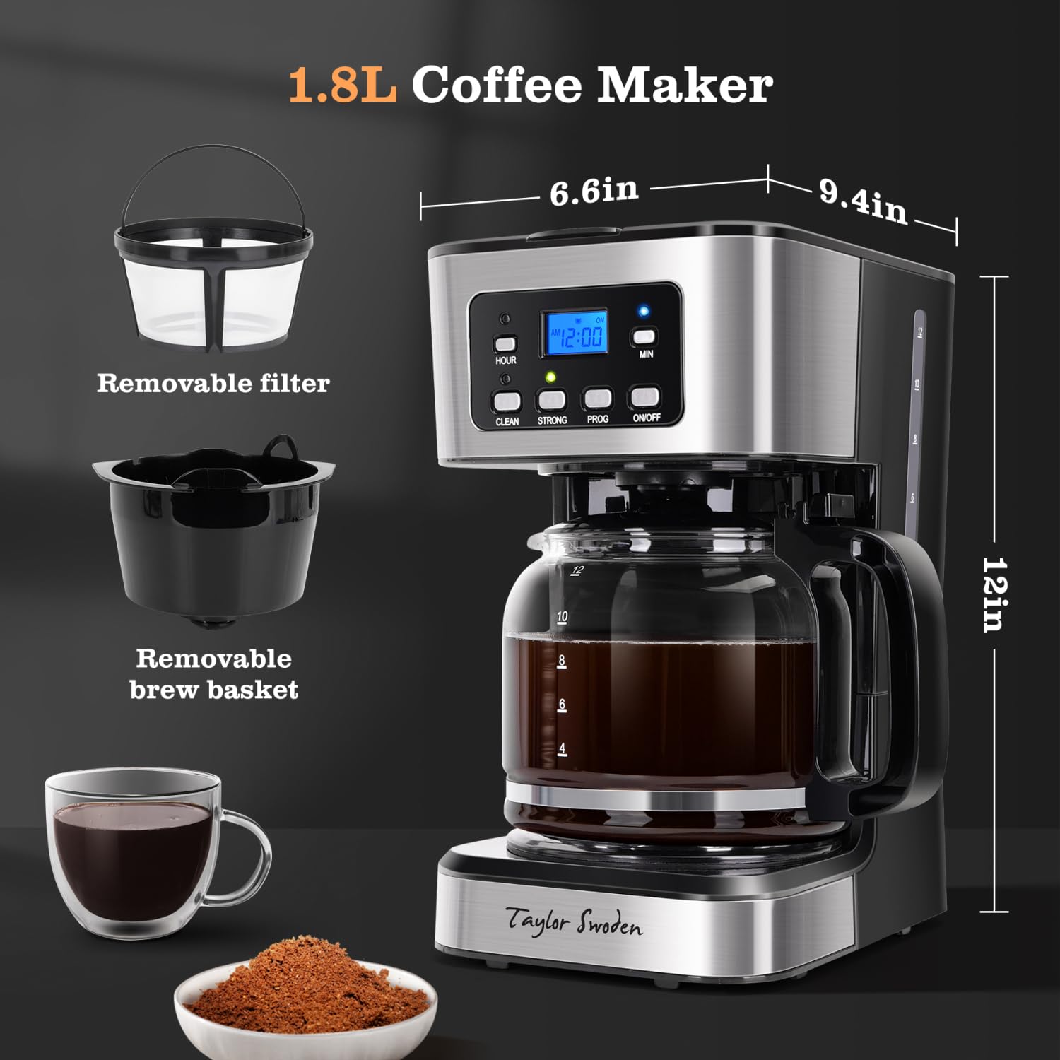Taylor Swoden pause & serve spout for mid-brew pouring.