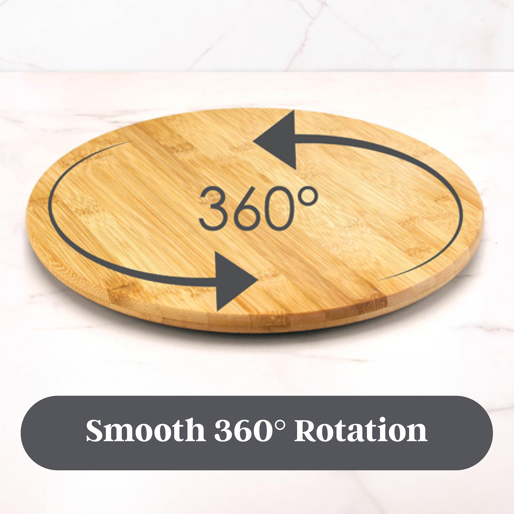 TB Home bamboo Lazy Susan base offers durable, eco-friendly storage in daily use