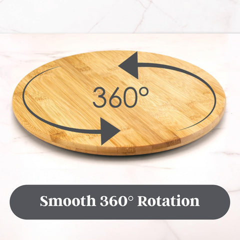TB Home bamboo Lazy Susan base offers durable, eco-friendly storage in daily use
