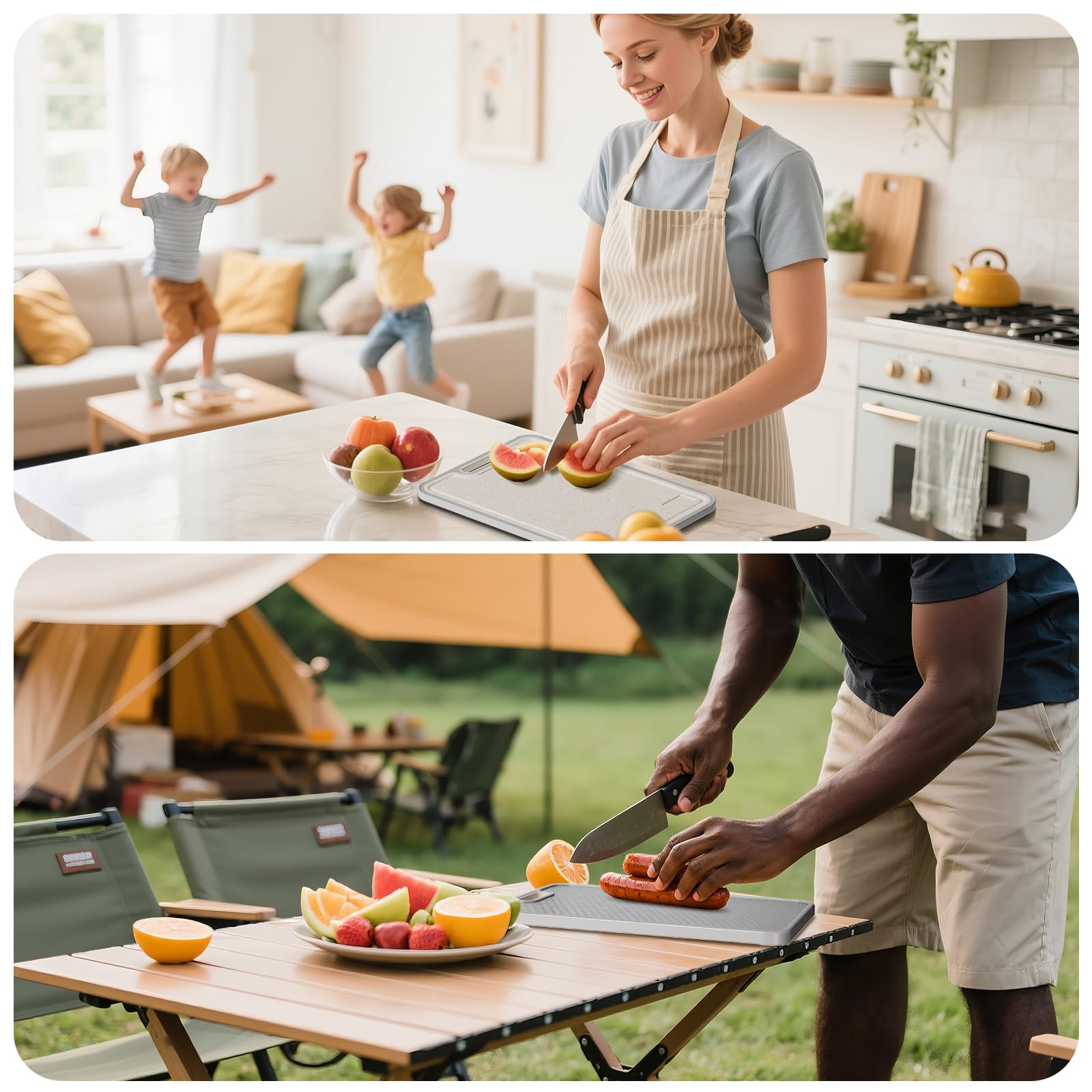 TBFWiCO easy-clean cutting board for everyday kitchen prep.