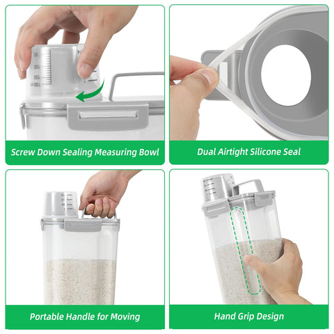 TBMax compact storage for cereal, rice, and snack management