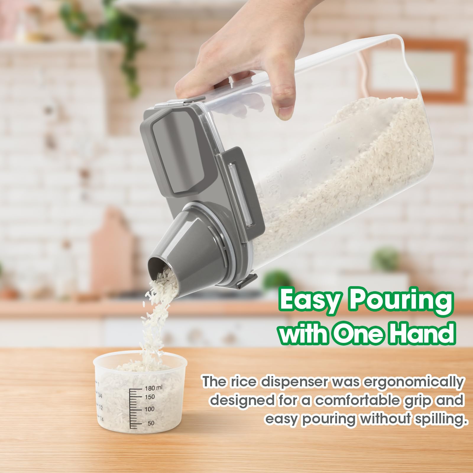 TBMax measuring cup integrated for precise portioning