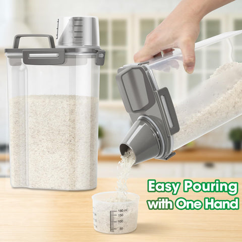TBMax lid with latch seals freshness for pantry storage