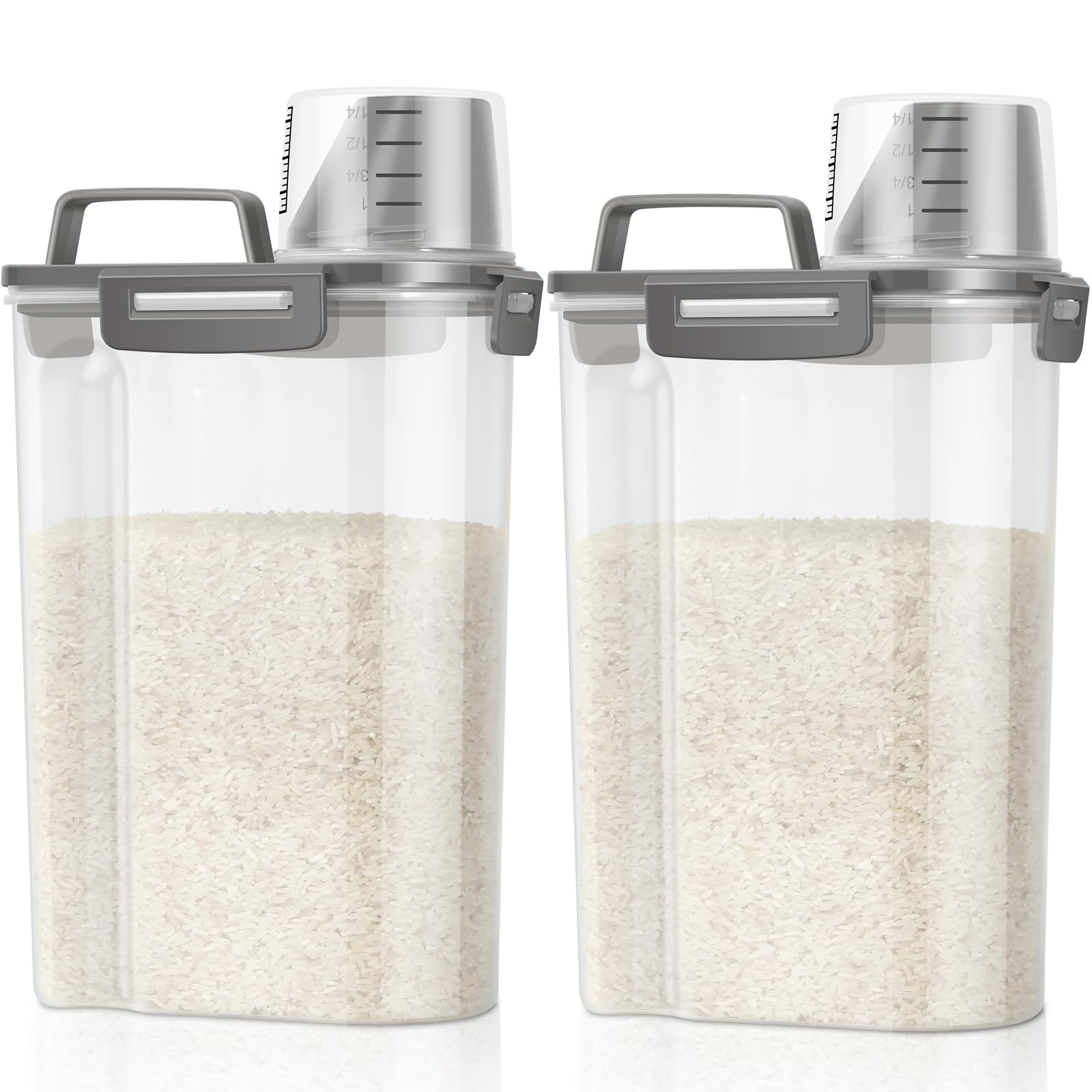TBMax rice container with pour spout for easy dispensing of dry foods