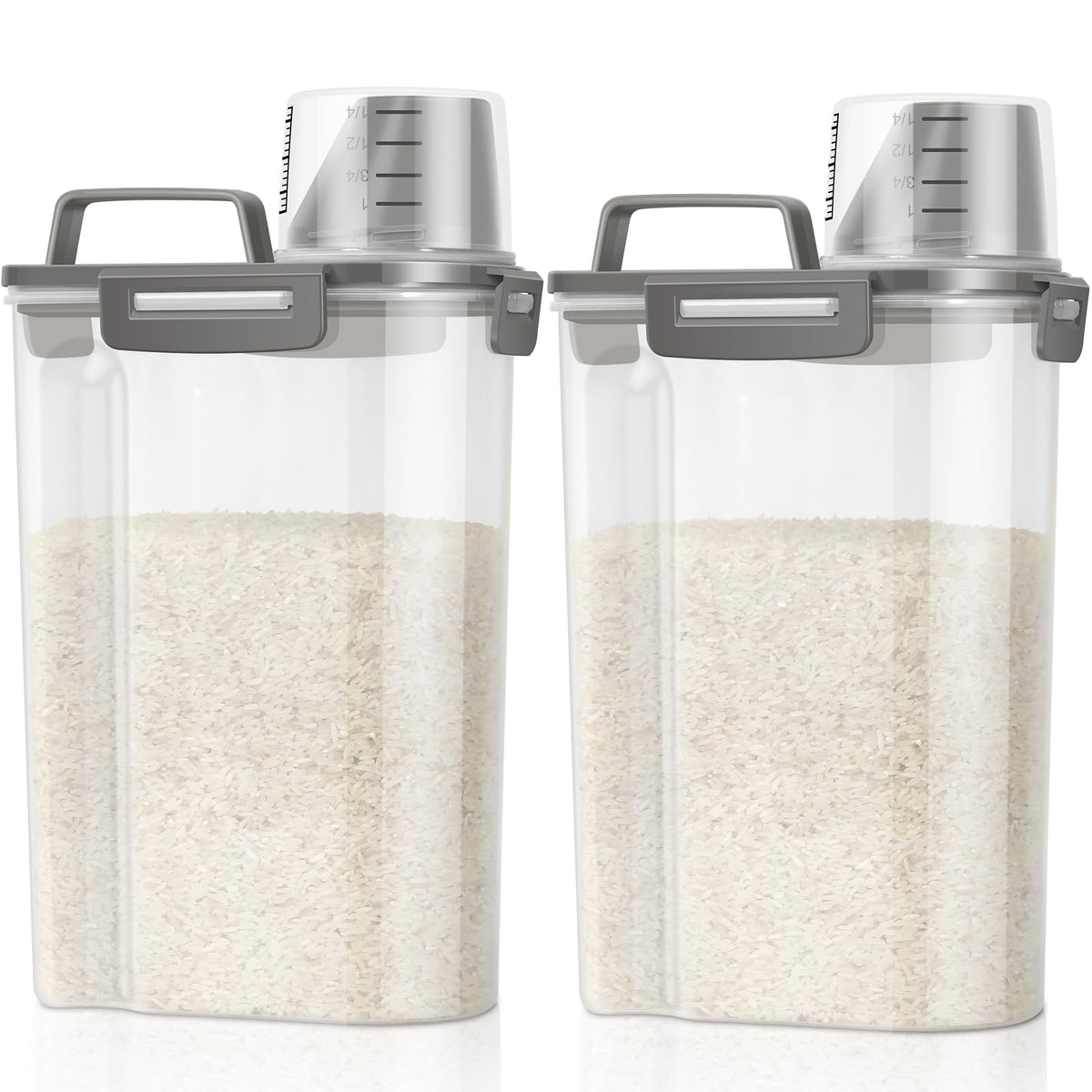 TBMax rice container with pour spout for easy dispensing of dry foods
