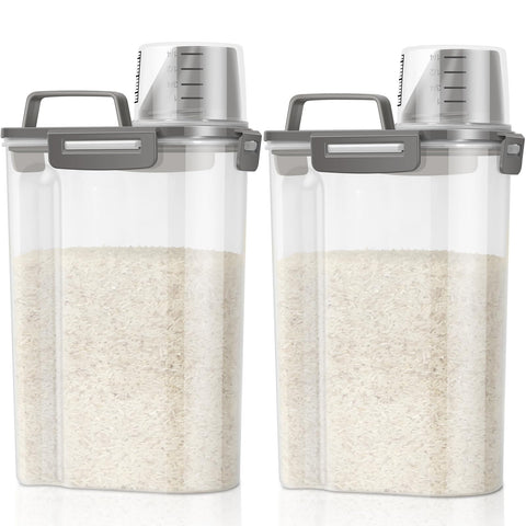 TBMax rice container with pour spout for easy dispensing of dry foods