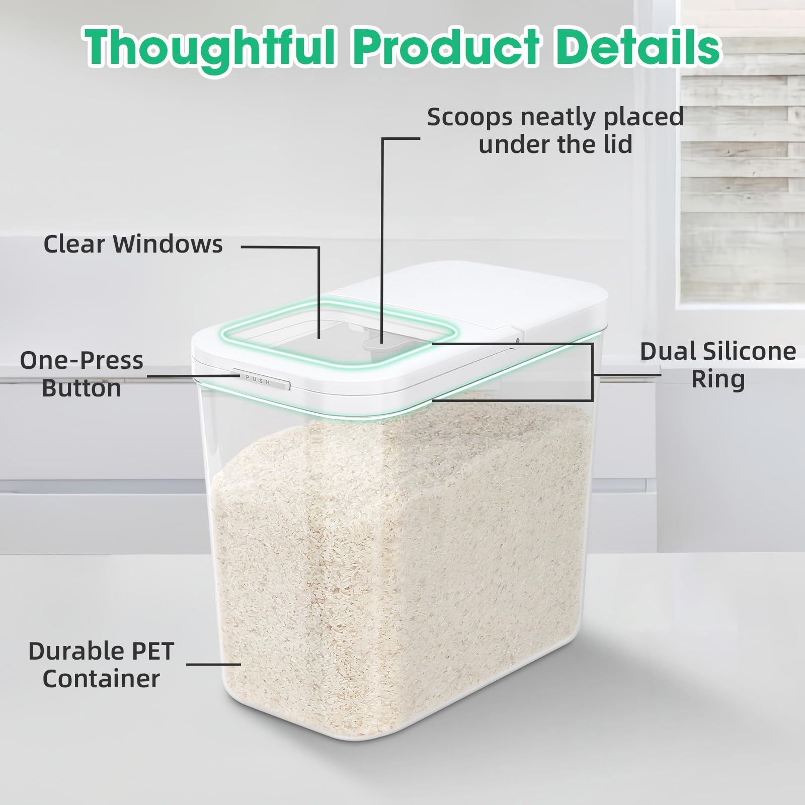 TBMax seal-tight lid helps preserve freshness and minimize exposure.