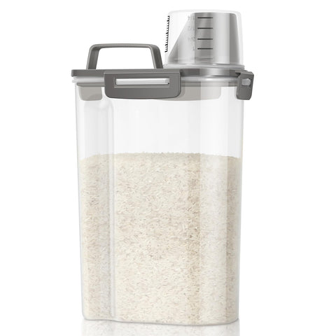 TBMax rice storage container with pour spout for mess-free dispensing