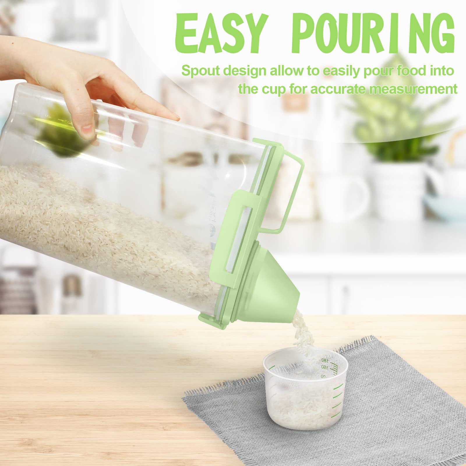 TBMax container includes measuring cup for precise portions.