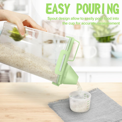 TBMax container includes measuring cup for precise portions.
