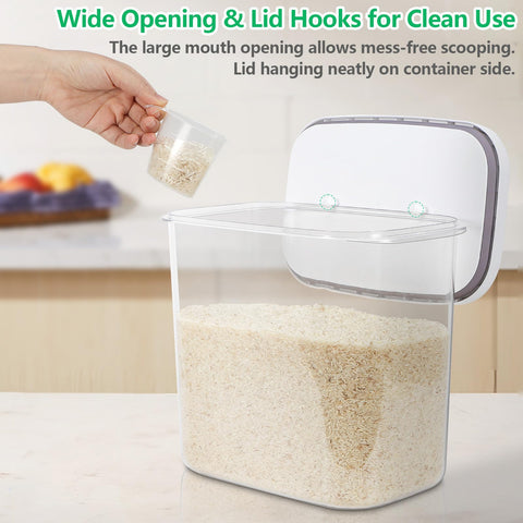 TBMAXS Large Flour and Sugar Storage in 12.68 qt keeps bags organized and visible.