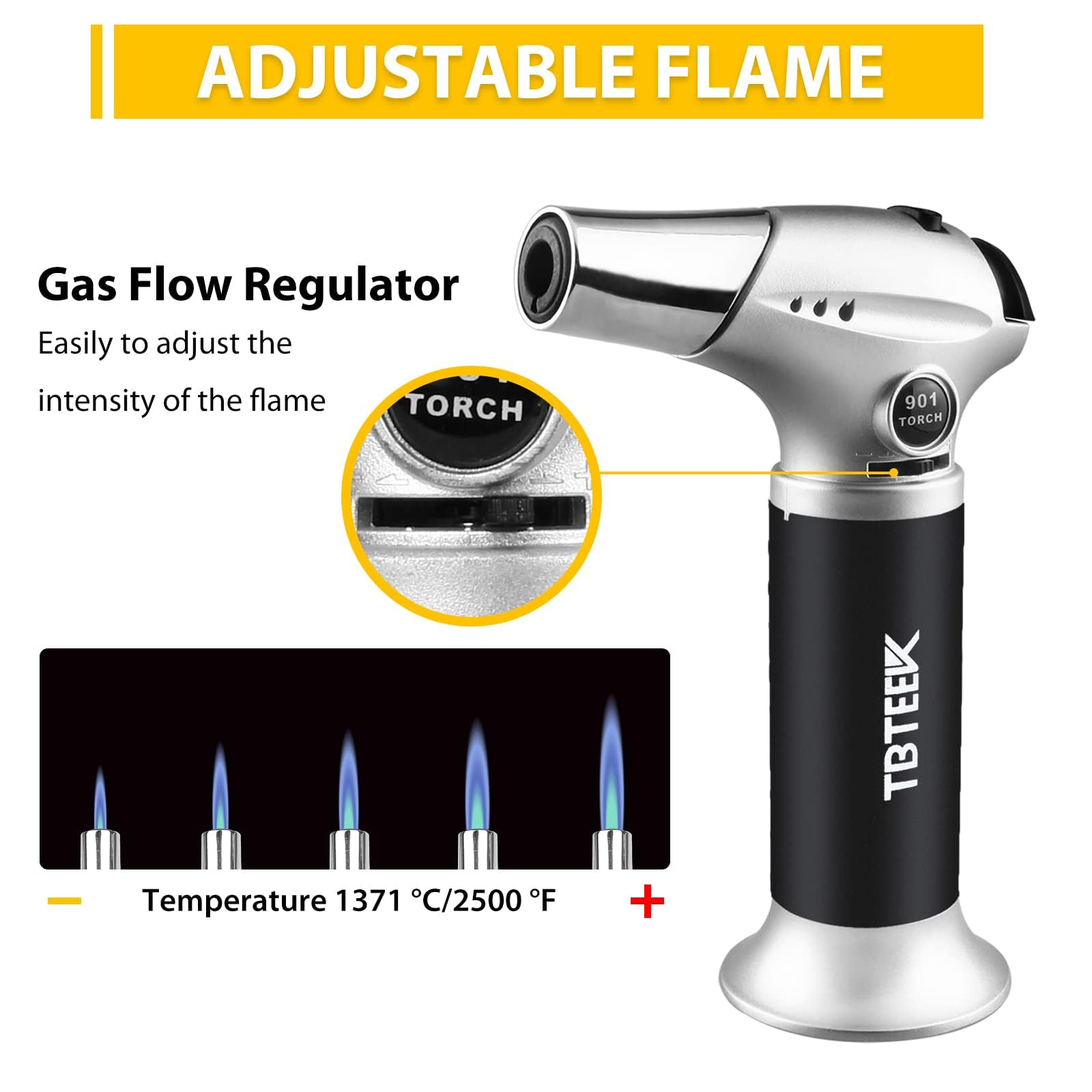 TBTeek piezo ignition delivers quick lighting and hands-free operation