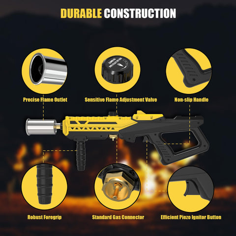 TBTeek propane torch ergonomic handle enables precise control during searing