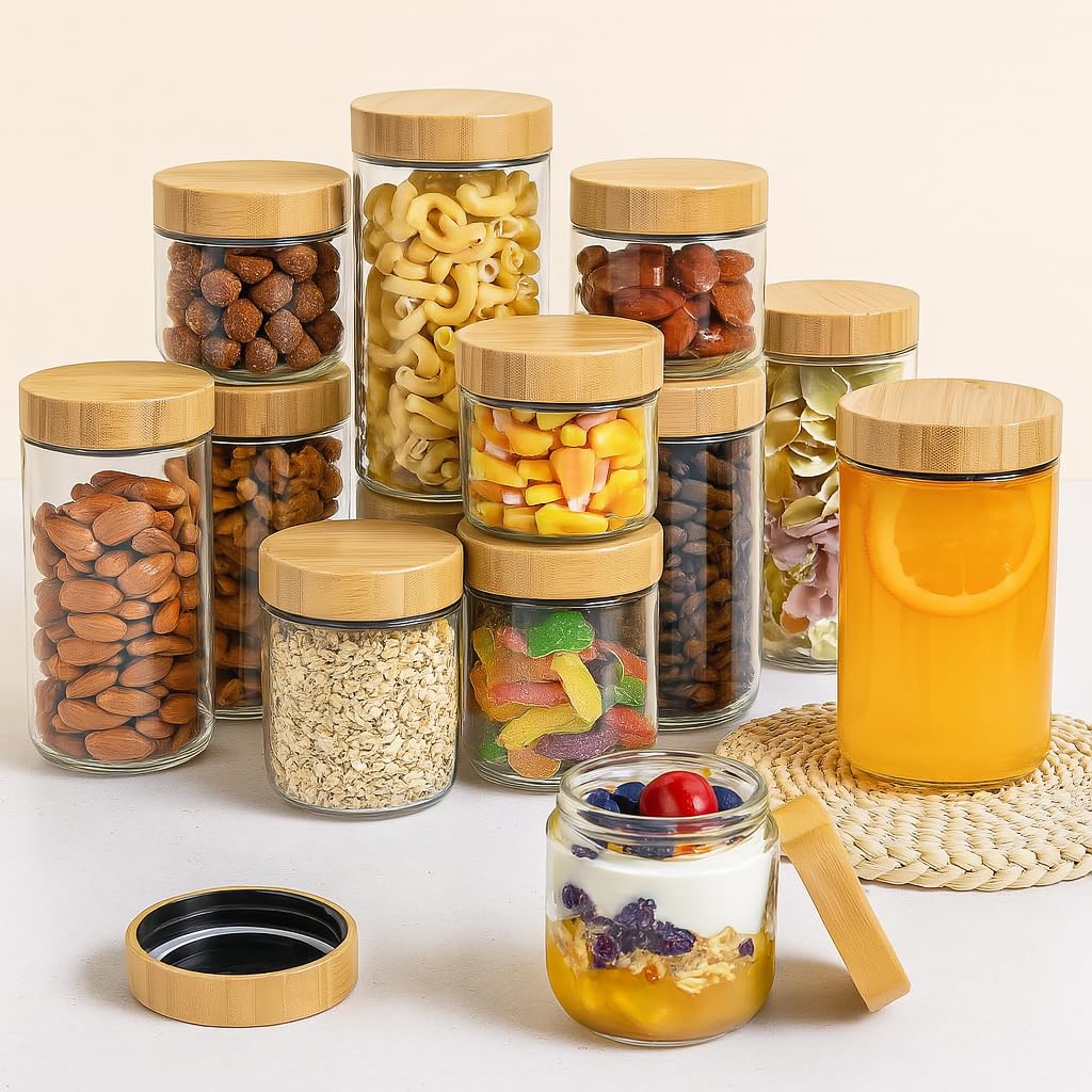 TBWIND overnight oats jar showing layered yogurt and fruit for visual appeal
