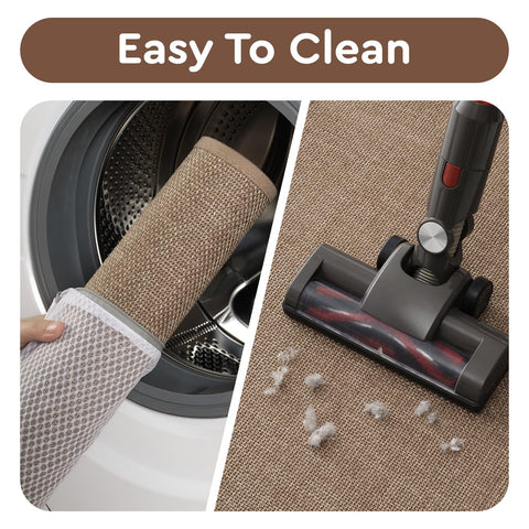 Durable edges and tight weave resist wear from dropped kitchenware.