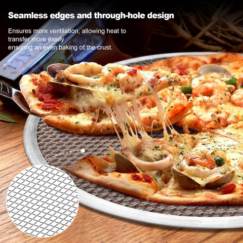 tchrules pizza screen 10-inch nonstick coating close-up easy release
