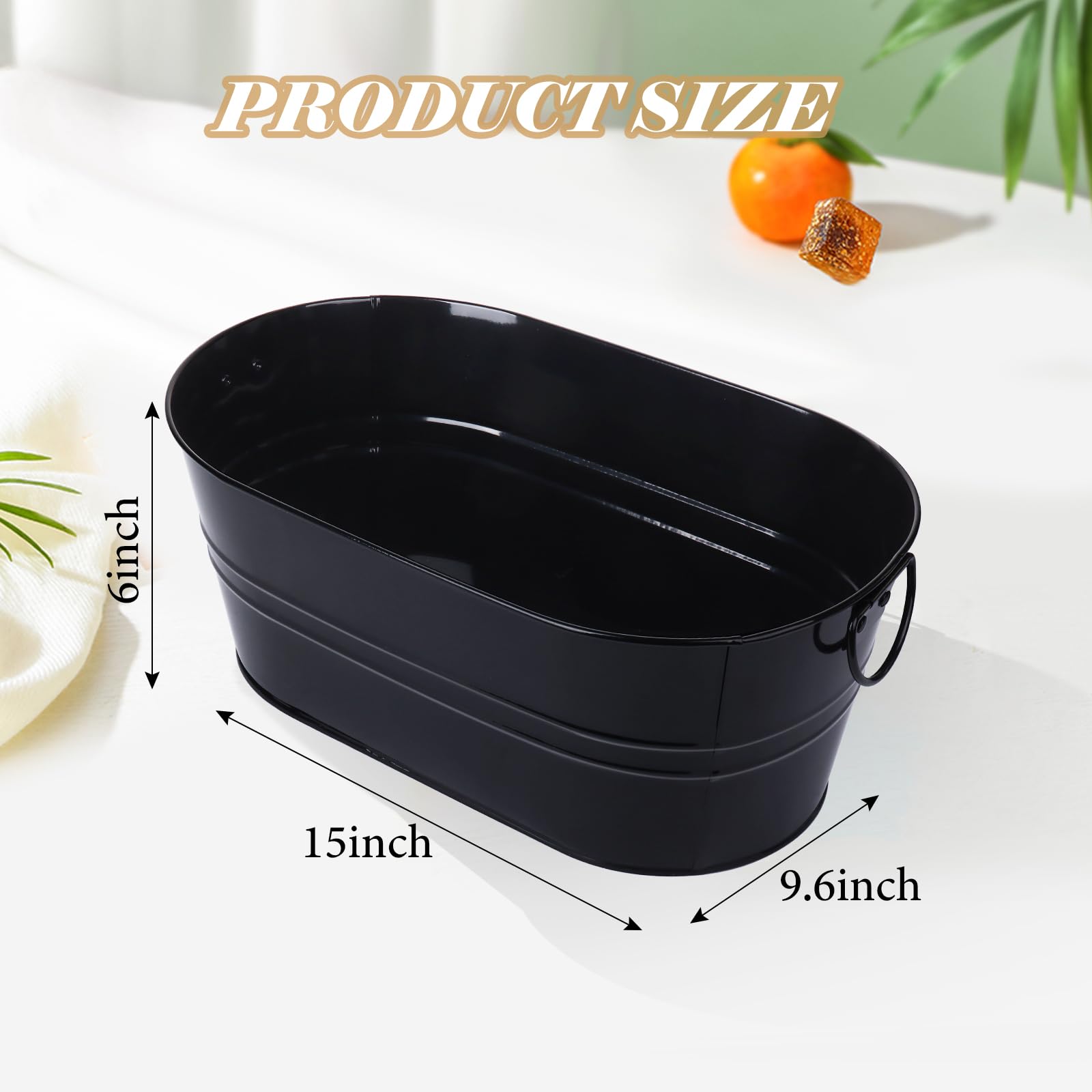Tchrules two-pack tub set, ideal for cocktail bar setups.