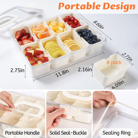 TCHZA Snackle Box portable folding handle enables easy transport on trips.