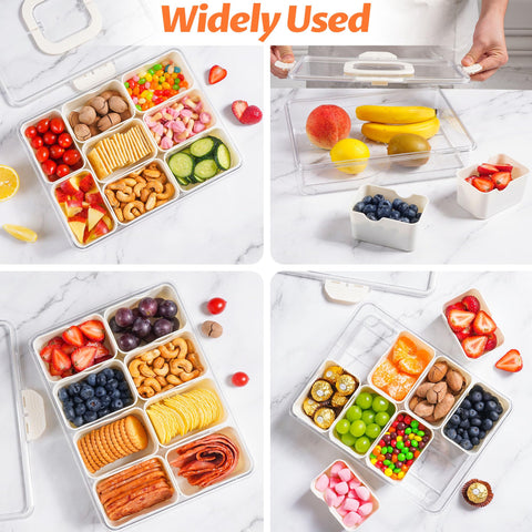 TCHZA Snackle Box ideal for road trips and picnics with organized snacks.