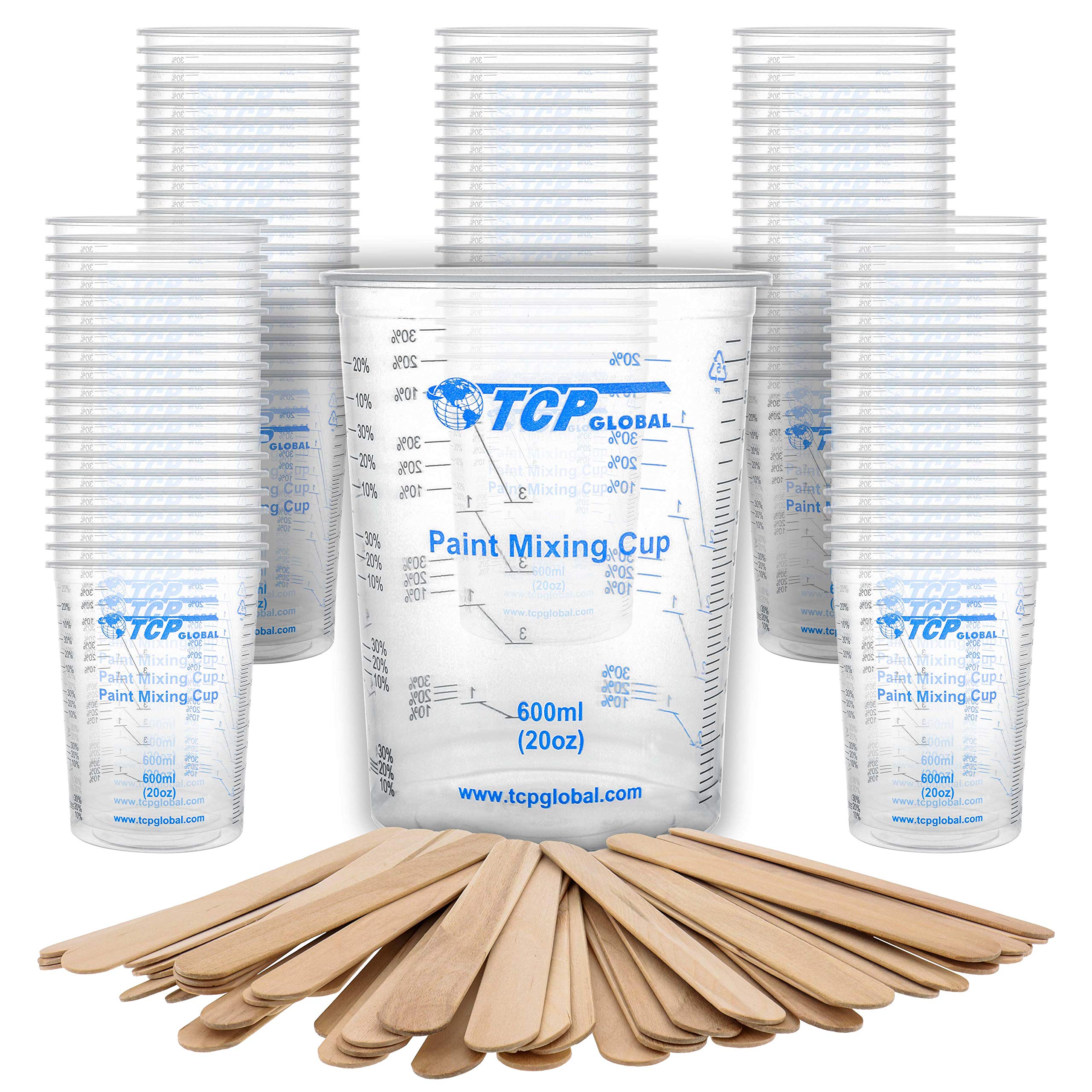 TCP Global 20 oz graduated mixing cups box of 100 for precise measurements