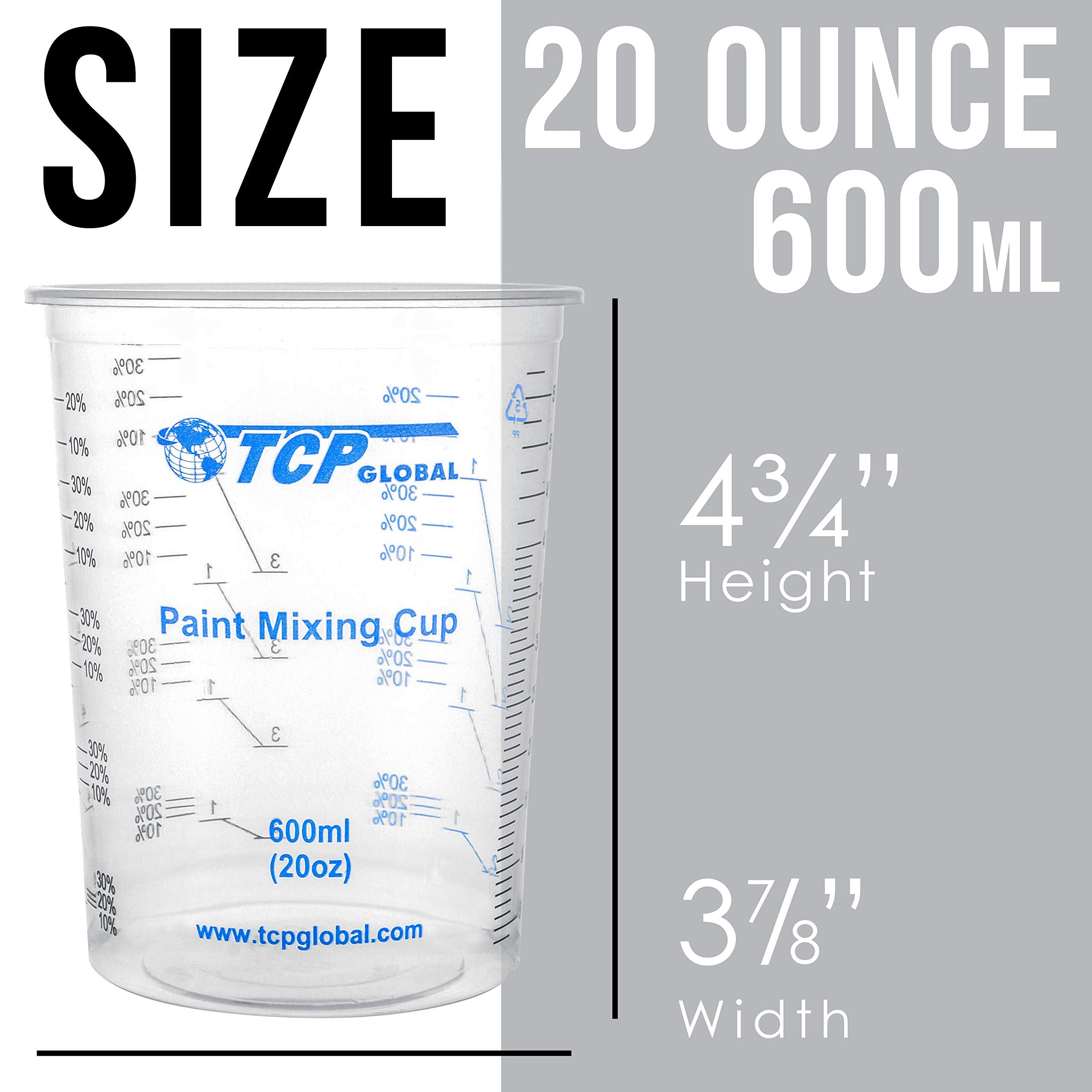 TCP Global solvent-resistant PET cups reduce material interaction during crafting.