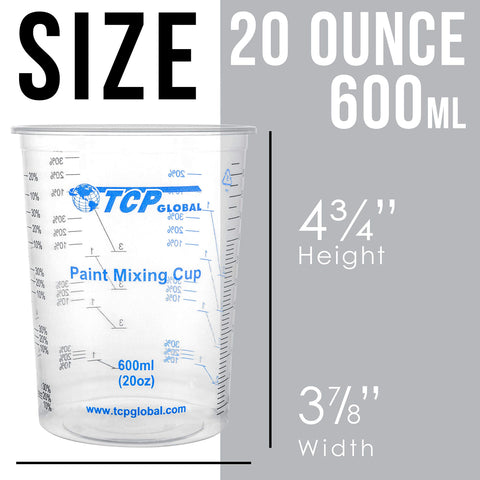Solvent-resistant plastic cups suitable for paints, resins, and epoxies