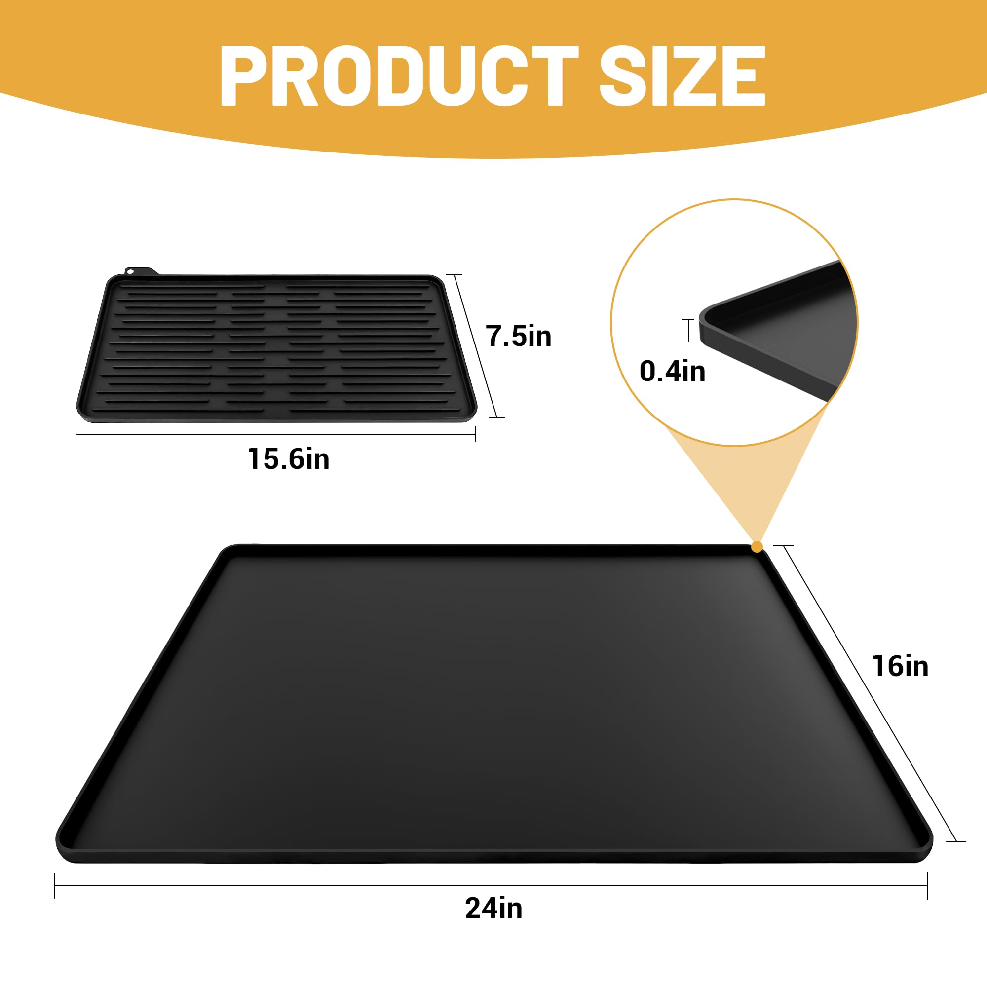 TCULOSD heat-resistant silicone mat keeps coffee bar areas safe and organized.