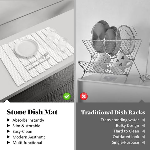 tdcokhe Stone mat is safe for contact with tableware and everyday use.