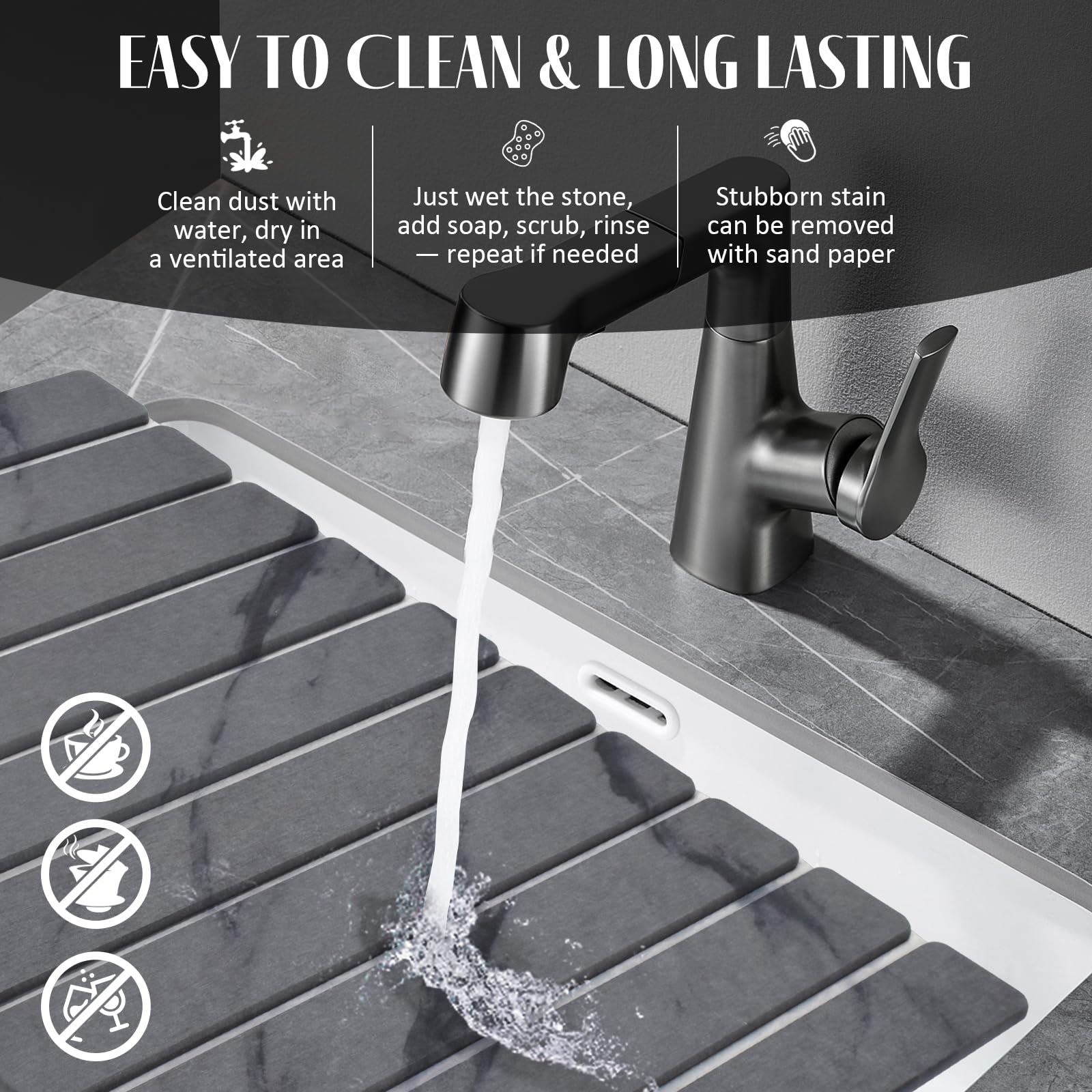 tdcokhe foldable drying mat space-saving design for compact counters.