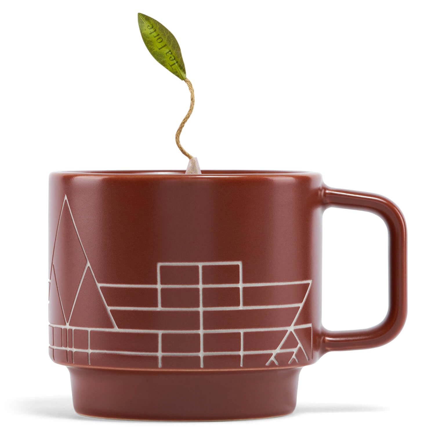 Tea Forte Terra silk pyramid infuser for full-leaf steeping