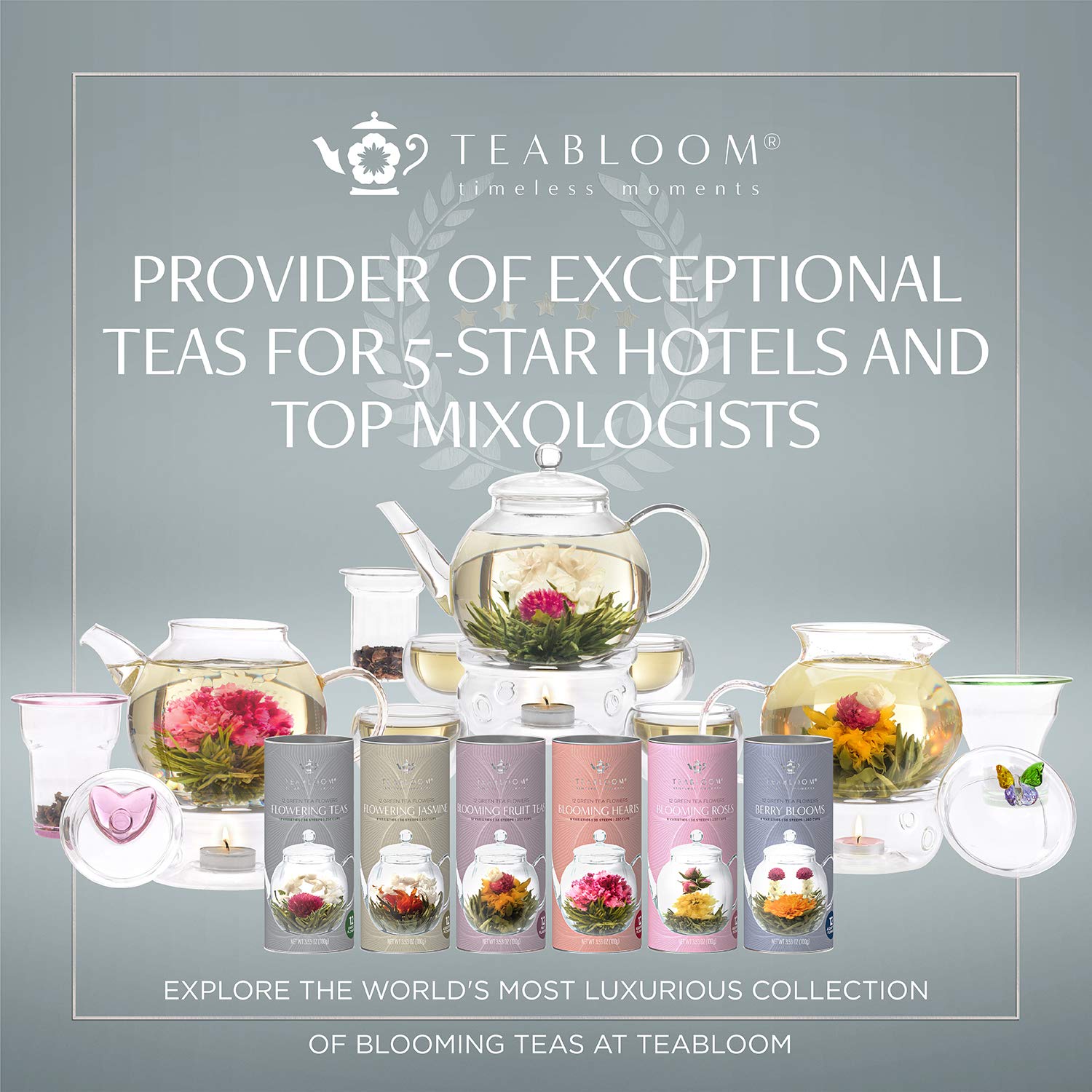 Teabloom gift packaging makes a delightful present for tea lovers.