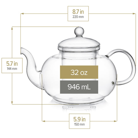 Teabloom dishwasher-safe glass simplifies cleanup after tea time.