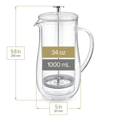 Teabloom precision tea press prevents over-extraction for balanced aroma