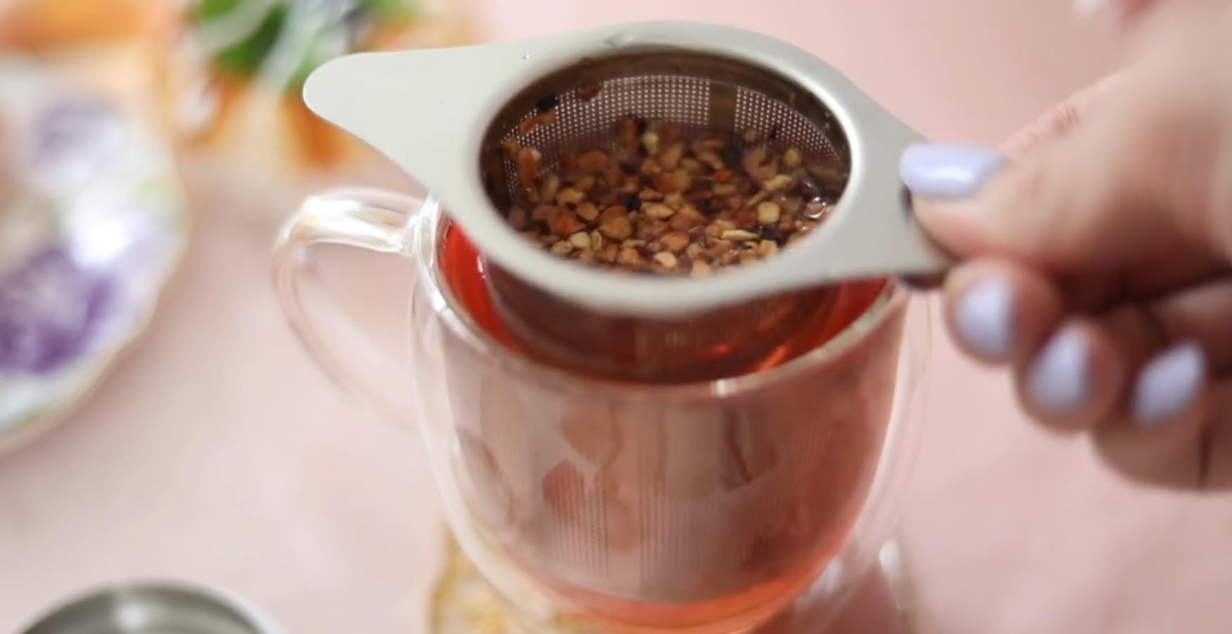 Teabloom Universal Tea Infuser 18/8 stainless steel durability and odor resistance.