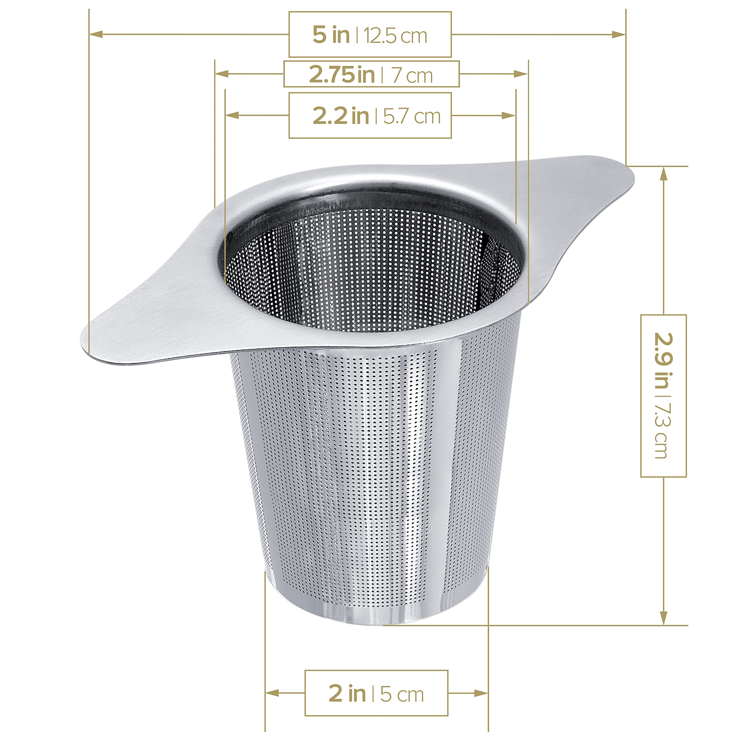 Teabloom Universal Tea Infuser extra-fine mesh for small tea leaves.