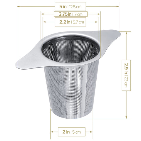 Teabloom Universal Tea Infuser extra-fine mesh for small tea leaves.