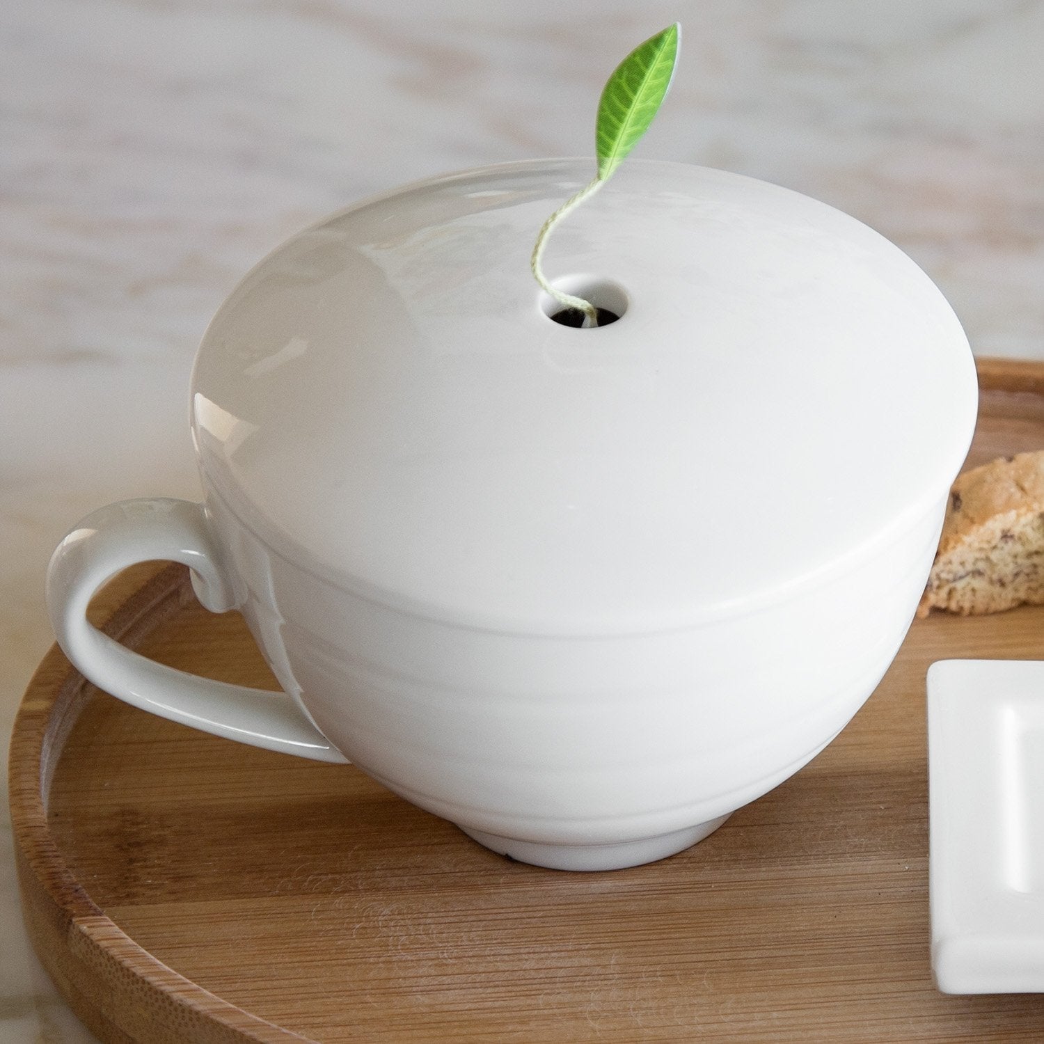 Tea Forte Cafe Cup microwave and dishwasher safe for daily use.