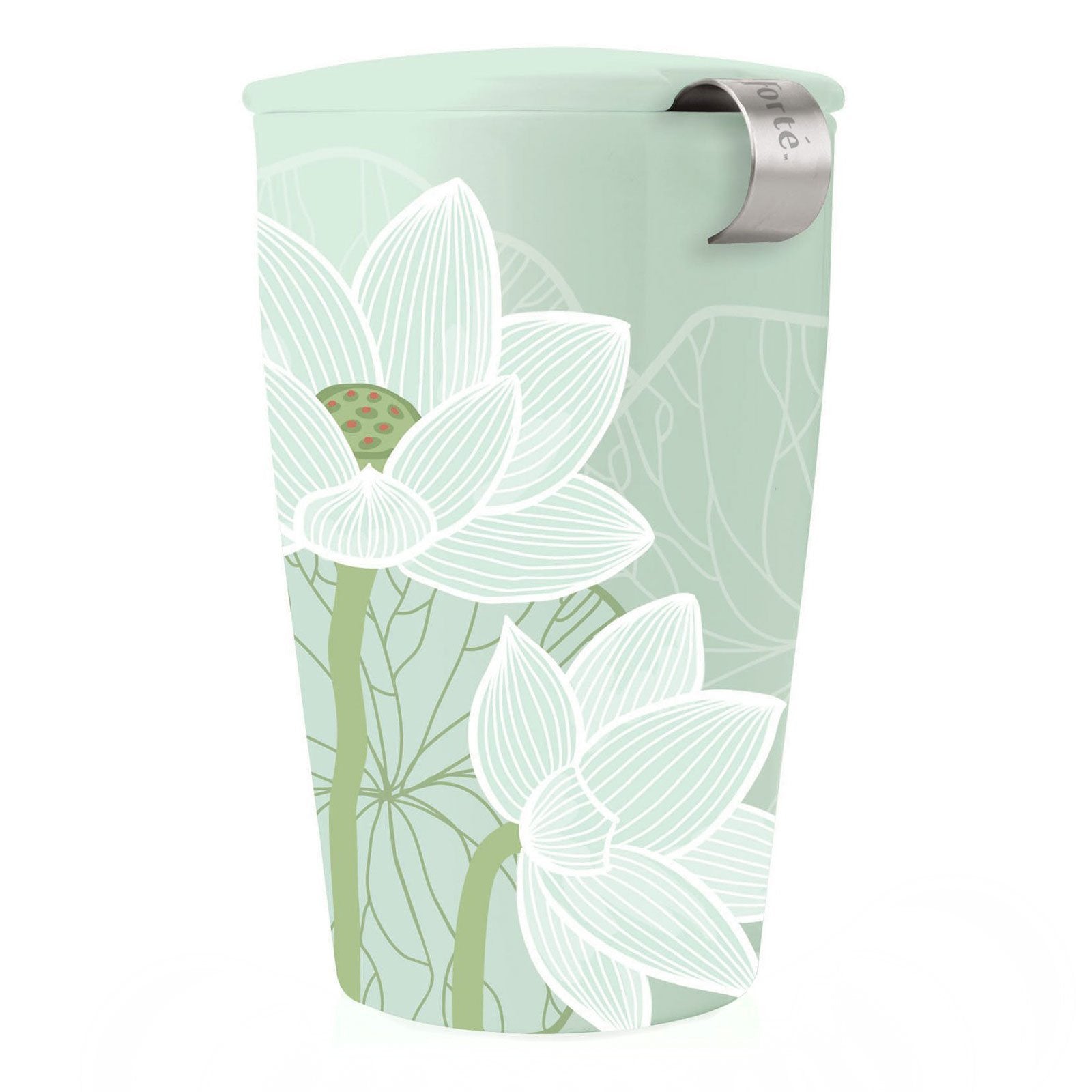Tea Forte Kati Cup double-wall ceramic keeps tea hot longer, with a sleek exterior and refined feel