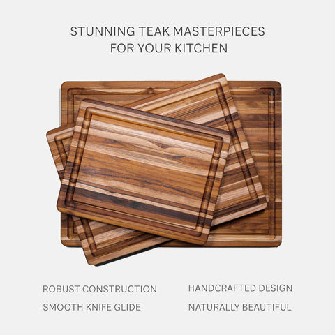 Teakhaus 14x10 board fits compact kitchen spaces