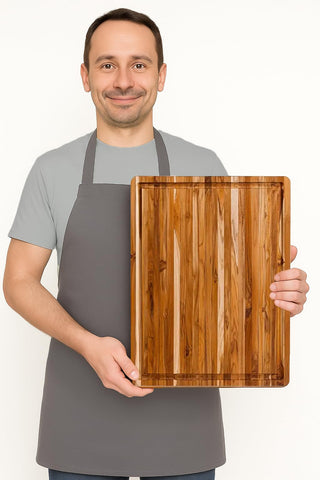 Teakhaus Large Cutting Board reversible design offers two prep surfaces