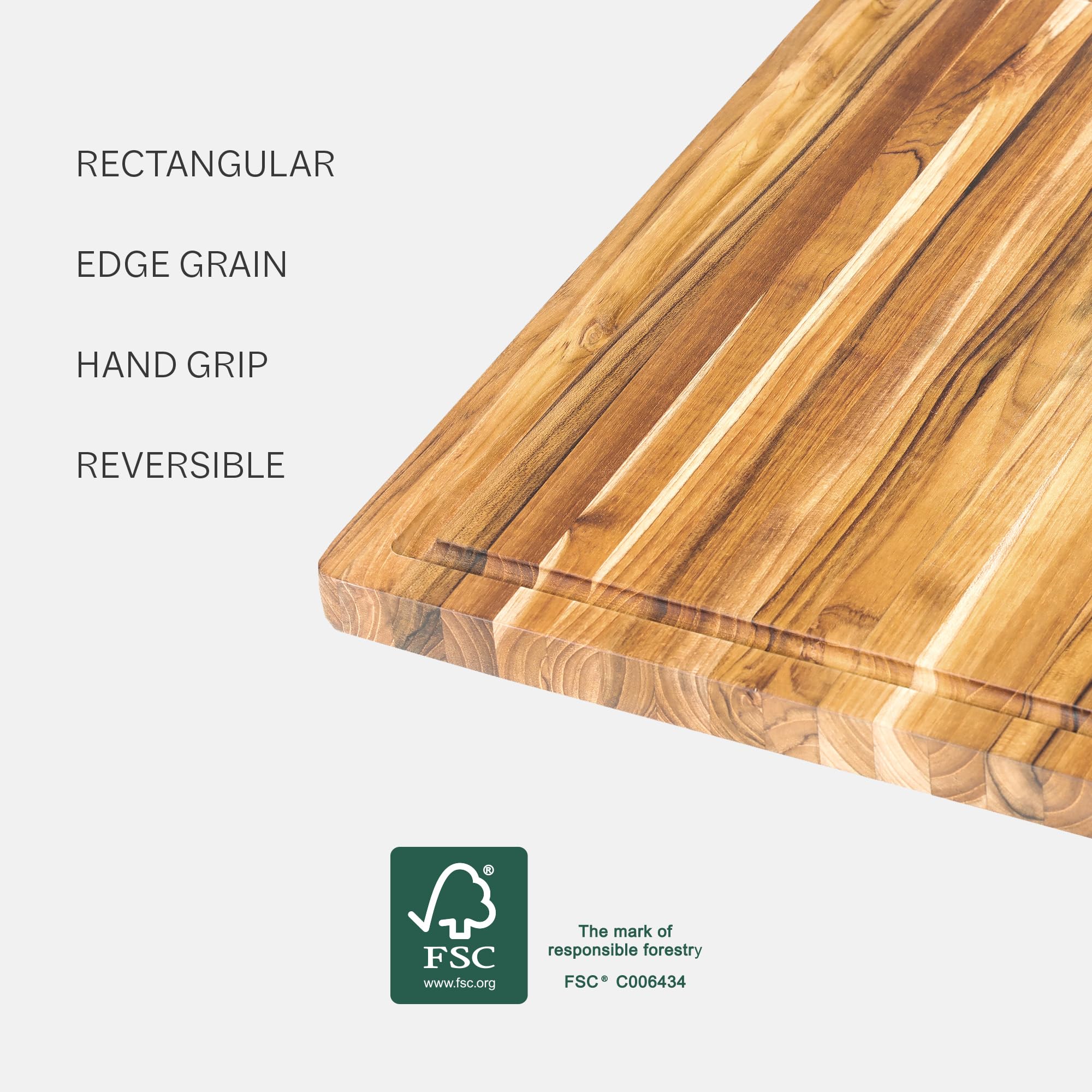 Teakhaus premium teak grain close-up highlights durable material.
