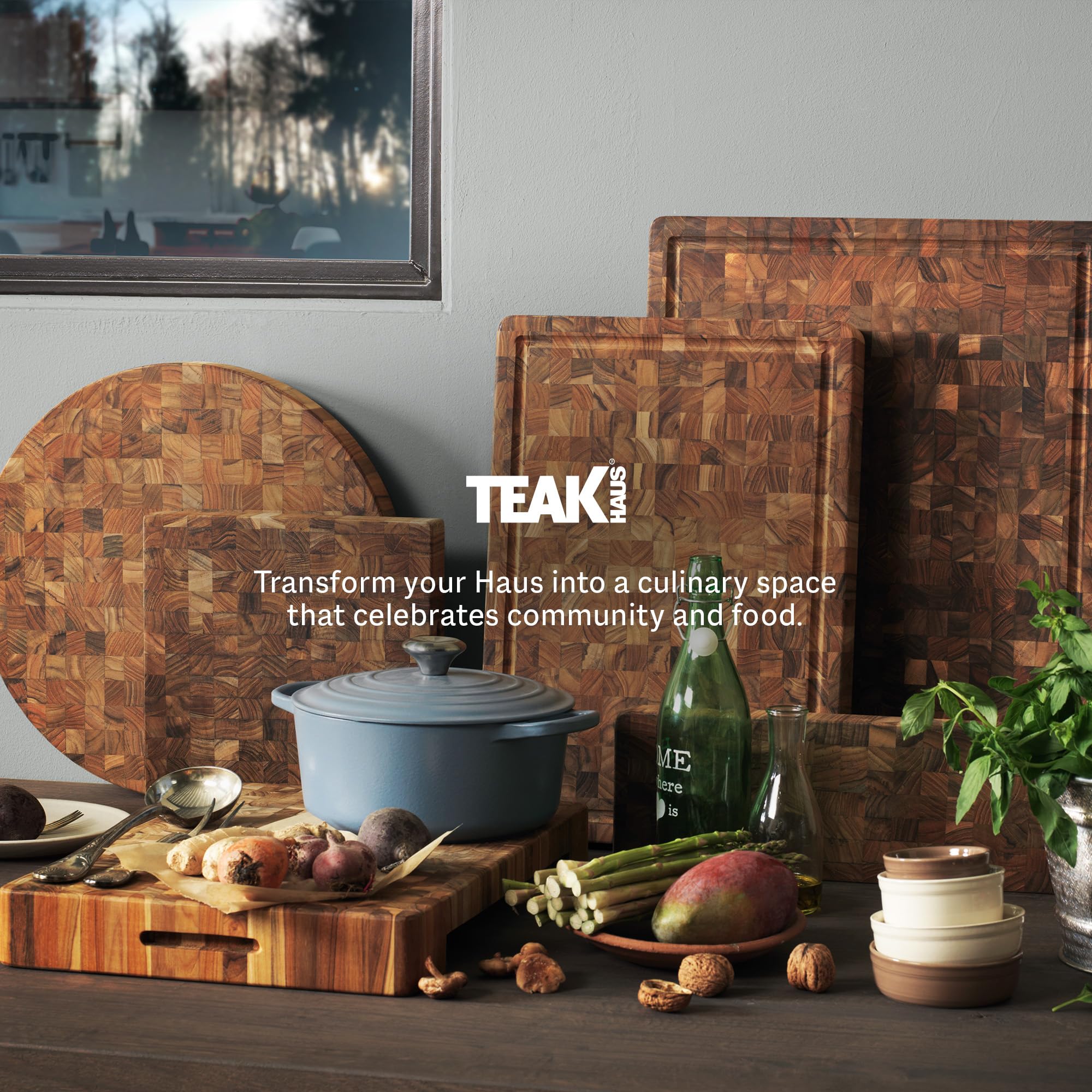 Teakhaus care tips: hand wash and light oil preserve the finish.