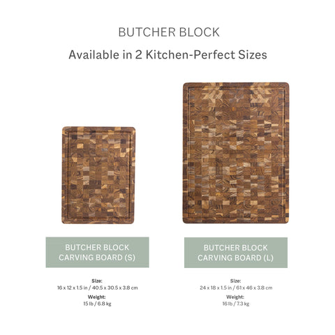 Teakhaus knife-friendly surface helps preserve blade edges.