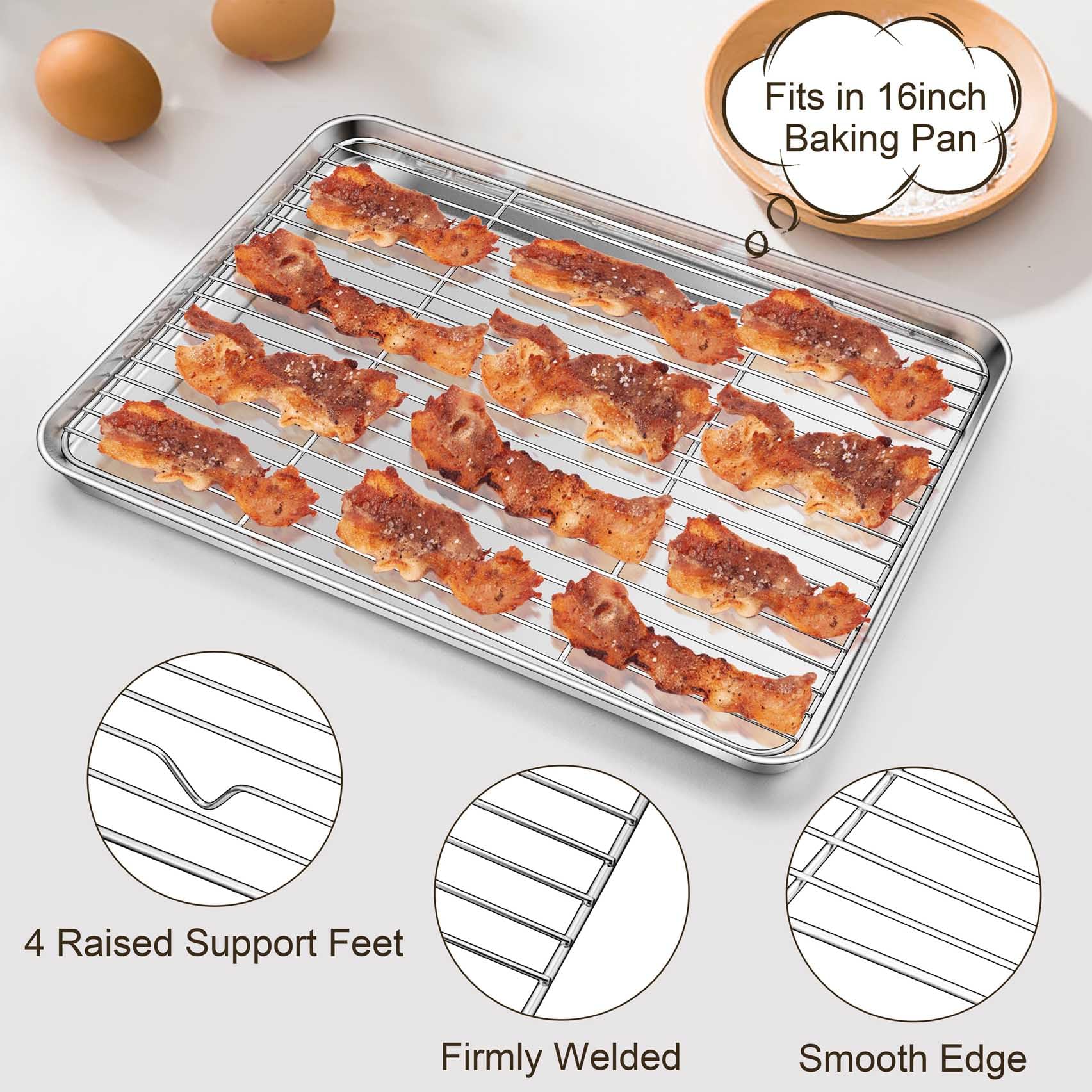 TeamFar baking kit with two sheets, two racks, and two mats for versatility
