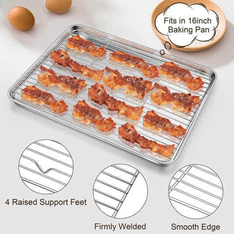 TeamFar baking kit with two sheets, two racks, and two mats for versatility