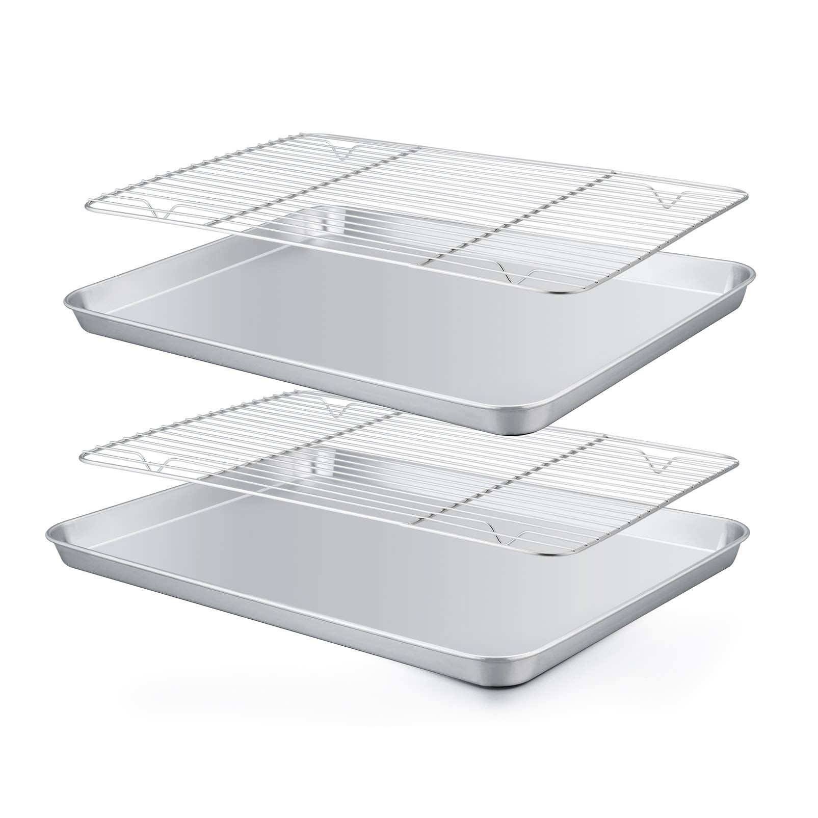 TeamFar baking pan 4-piece set on display for versatile toaster oven cooking