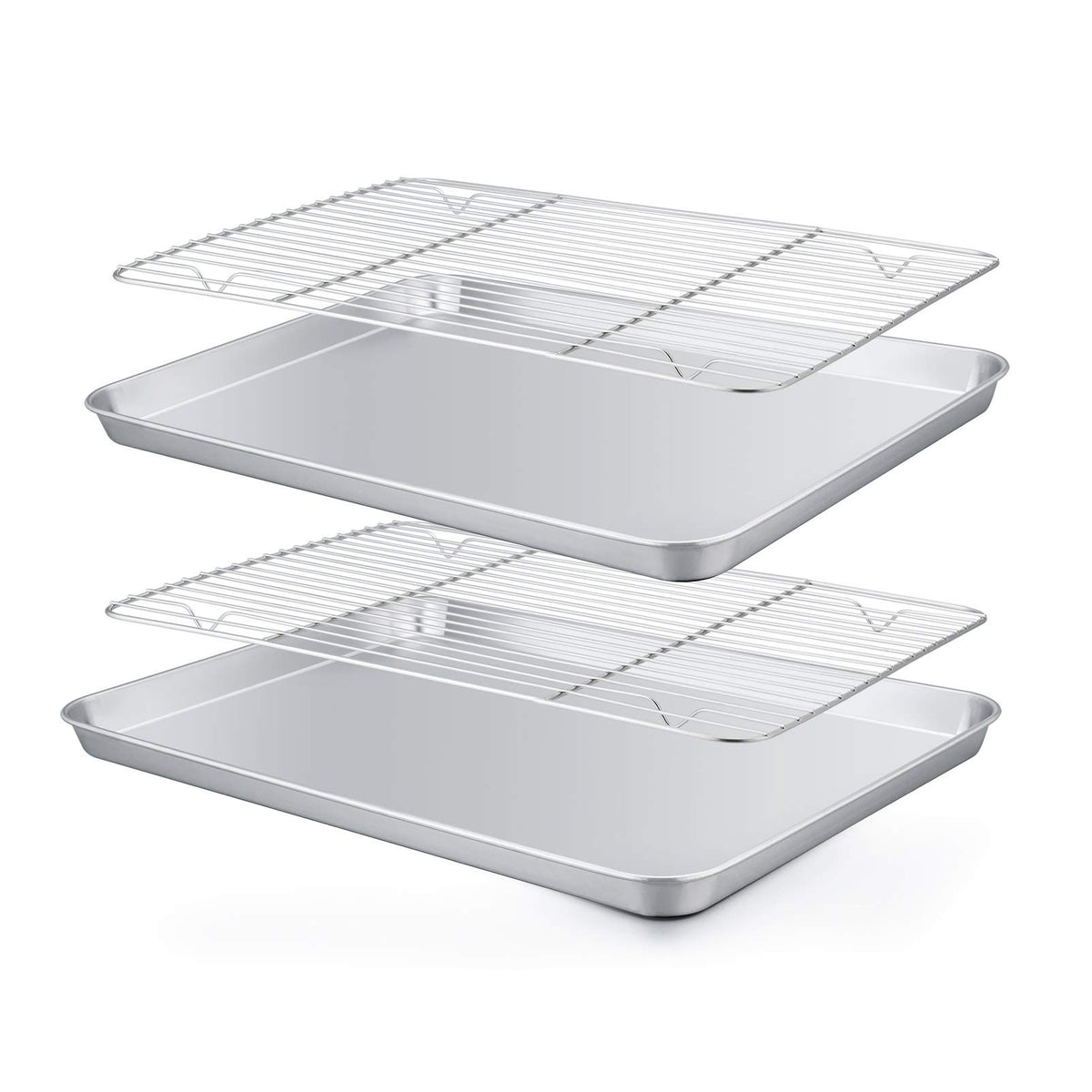 TeamFar baking pan 4-piece set on display for versatile toaster oven cooking
