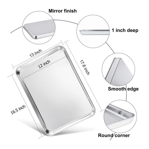 TeamFar baking sheet shows a mirror finish surface for easy food release after baking.